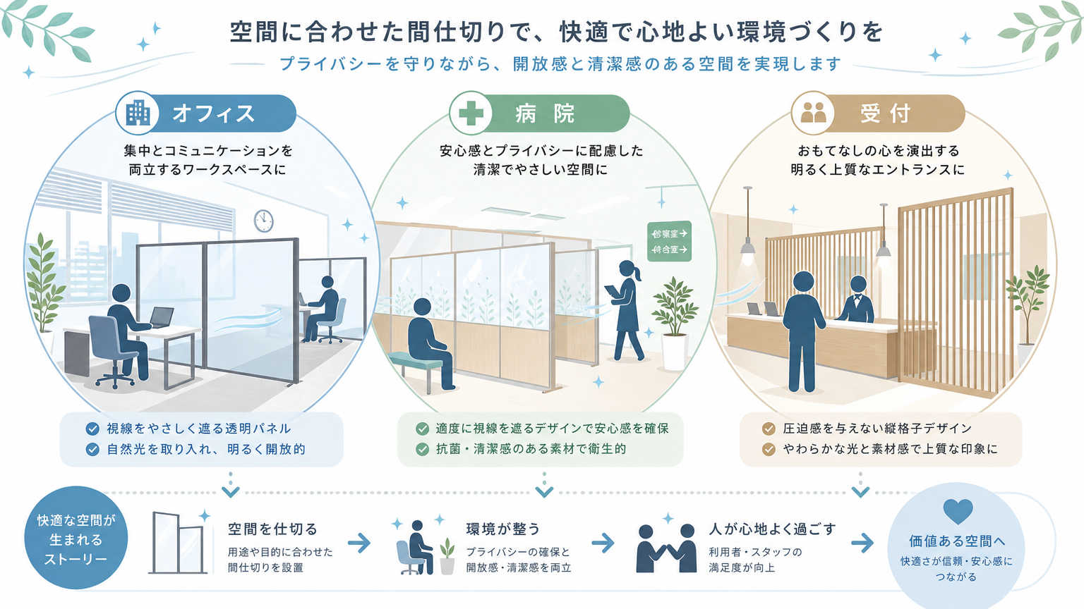 コーディネート型間仕切りの導入事例